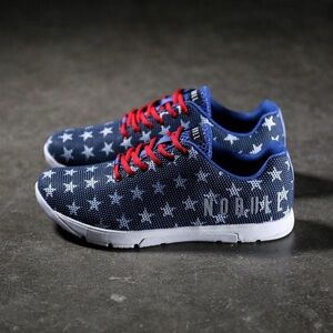 NOBULL Flag Trainer Athletic Red White and Blue Stars USA Shoes Womens Size 9